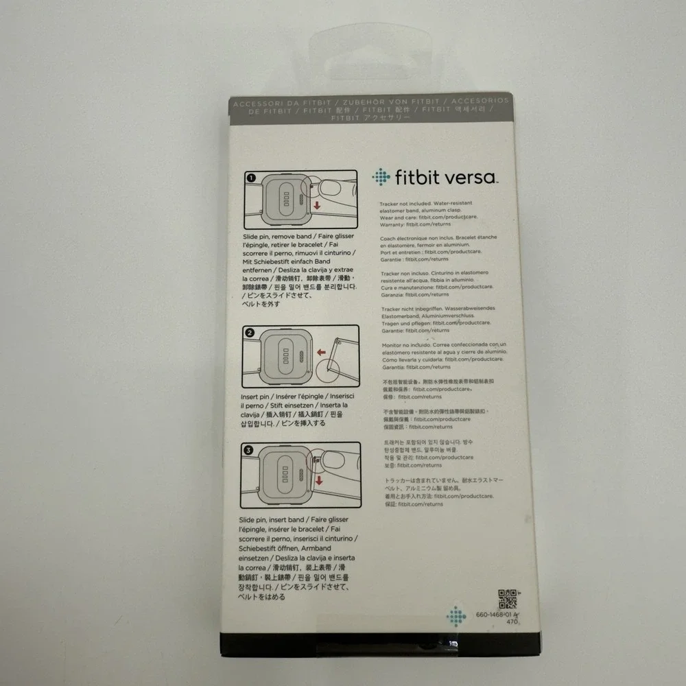 Fitbit Versa Activity Tracker‎ Small Black Classic Accessory Band FB166ABBKS NEW